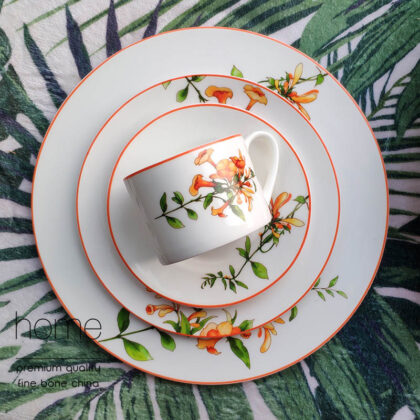 The American Dinnerware Set Azalea Bone China Plate Set Tableware Set